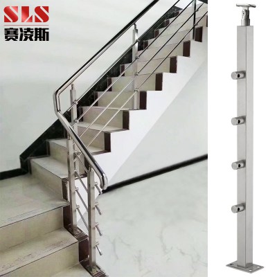 厂家定做304不锈钢立柱不锈钢挂玻璃楼梯护栏不锈钢工程立柱
