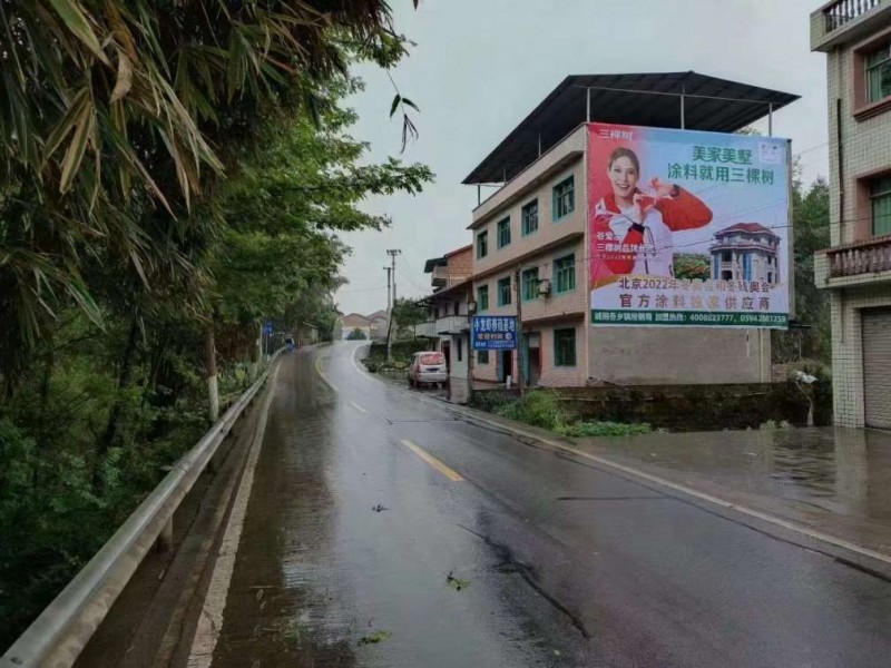 汉中 墙上广告 推动乡村市场