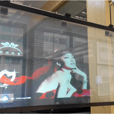 全息投影膜 投影仪互动触摸膜 橱窗广告背投玻璃投影设备