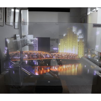 广东全息投影设备 玻璃成像膜橱窗广告背投贴膜 投影幕布透明膜